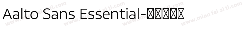 Aalto Sans Essential字体转换